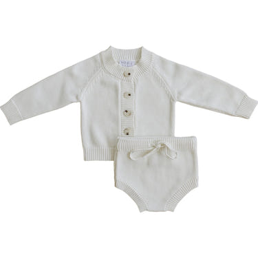White Knit Bloomer Set