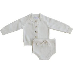 White Knit Bloomer Set