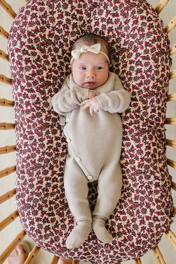 Taupe Knit Wrap Romper