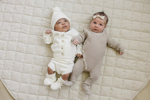 Taupe Knit Wrap Romper