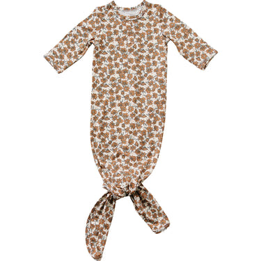 Cream Magnolia Bamboo Knot Gown - MOOGCO Baby