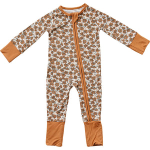 Cream Magnolia Bamboo Zipper - MOOGCO Baby