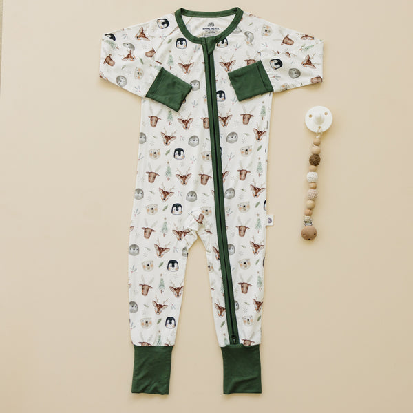 North Pole Pals Bamboo Zippy Romper *0/3m left