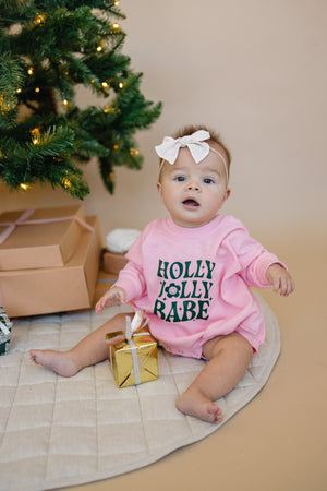 Holly Jolly Babe Christmas Sweatshirt Romper
