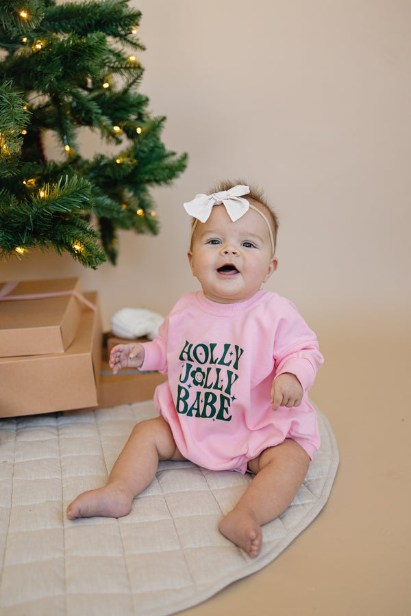 Holly Jolly Babe Christmas Sweatshirt Romper