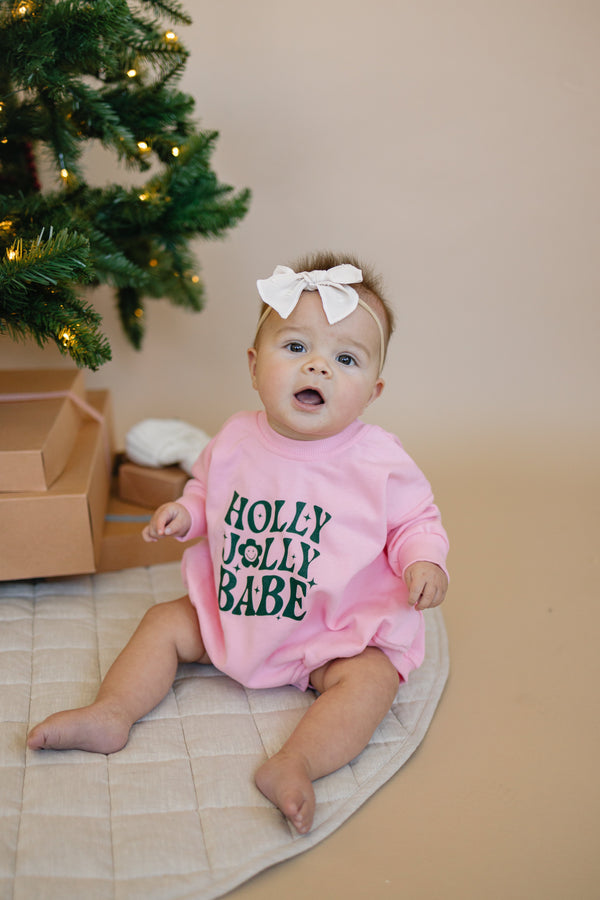 Holly Jolly Babe Christmas Sweatshirt Romper