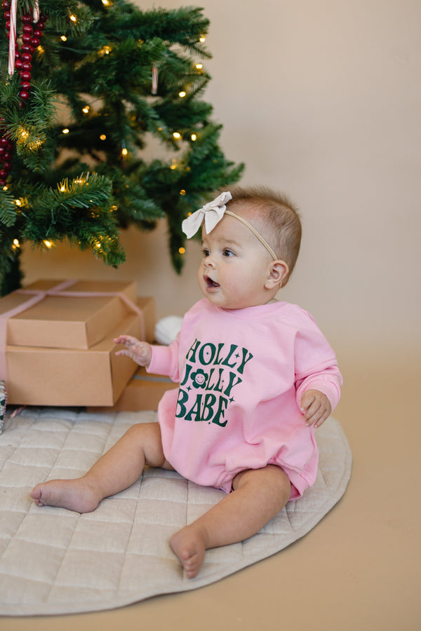 Holly Jolly Babe Christmas Sweatshirt Romper
