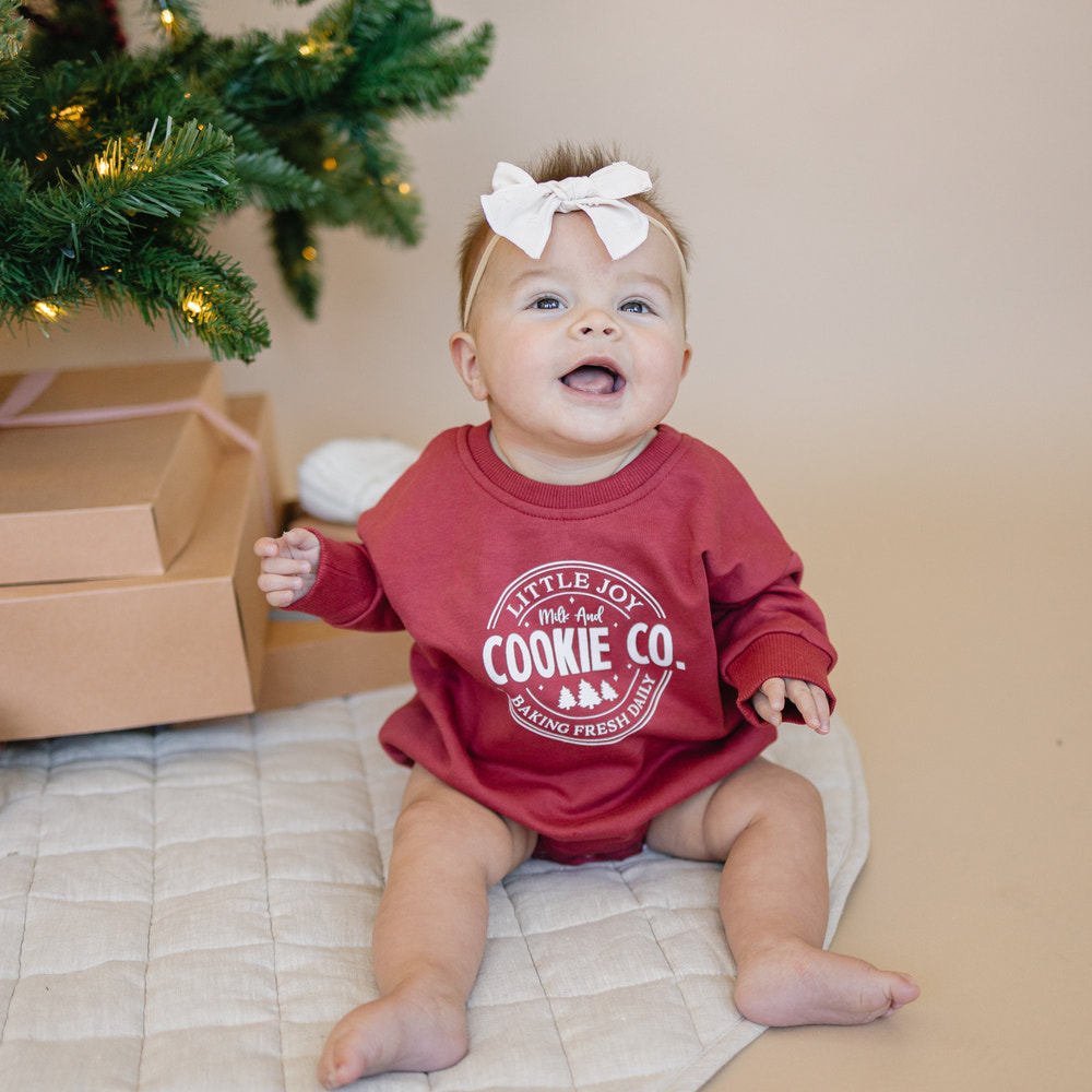 Little Joy Cookie Co. Christmas Sweatshirt Romper