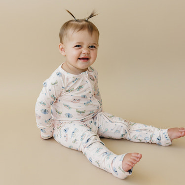 Luna Moths Bamboo Zippy Pajamas