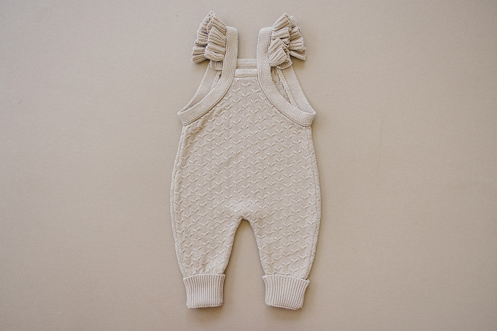 Ruffle Knit Overalls