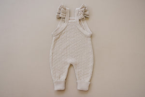 Ruffle Knit Overalls