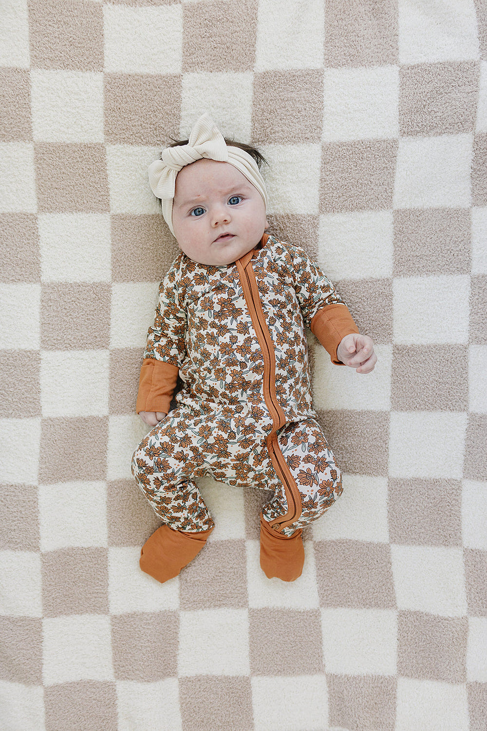 Cream Magnolia Bamboo Zipper - MOOGCO Baby