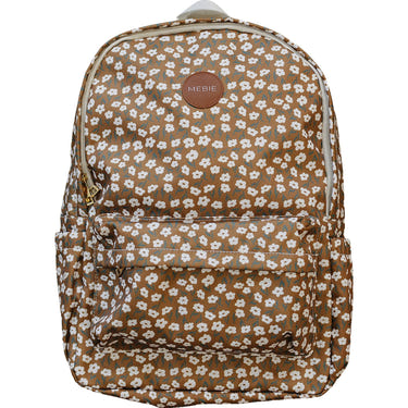 Mustard floral large backpack for babies, perfect for storage and style in nursery furniture.