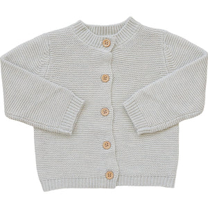 Oatmeal Knit Button Down Cardigan