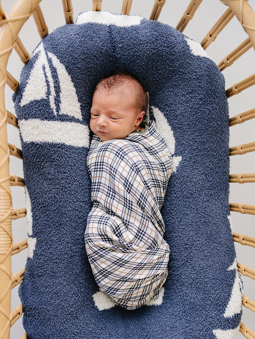 Vintage Plaid Muslin Swaddle Blanket - MOOGCO Baby