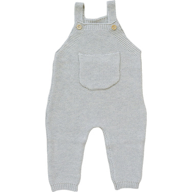Grey Knit Overalls
