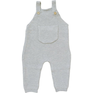 Grey Knit Overalls