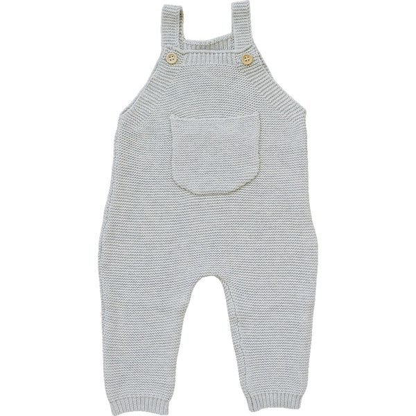 Grey Knit Overalls