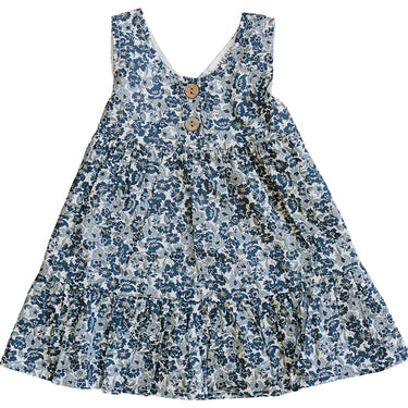 Liberty Floral Tank Dress for babies, featuring a vibrant floral pattern and comfortable fit. Perfect for warm weather.