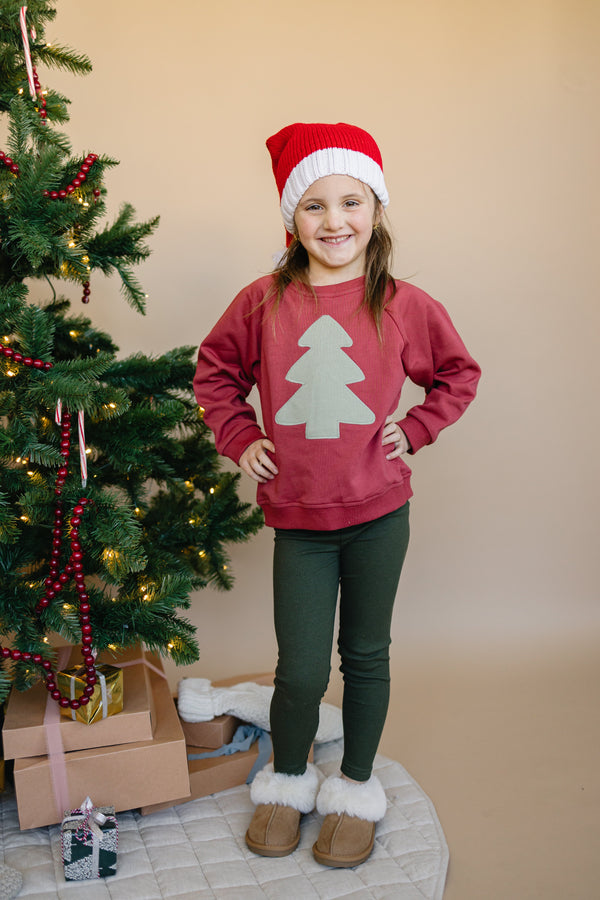 Christmas Tree Applique Sweatshirt