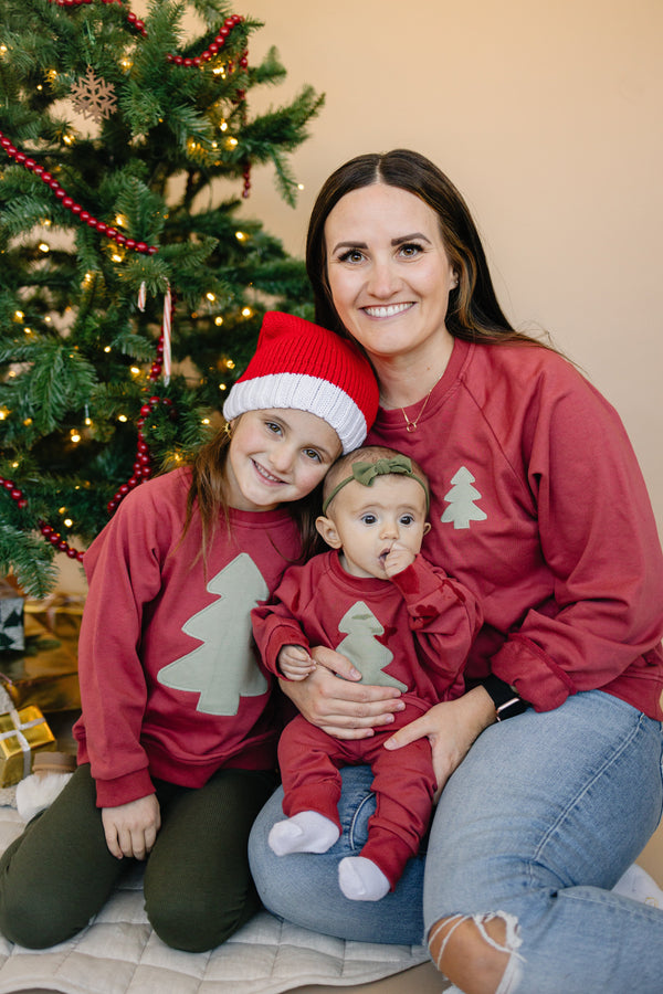Christmas Tree Applique Sweatshirt