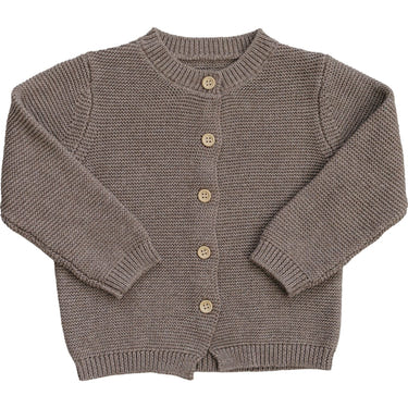 Brown Knit Button Down Cardigan