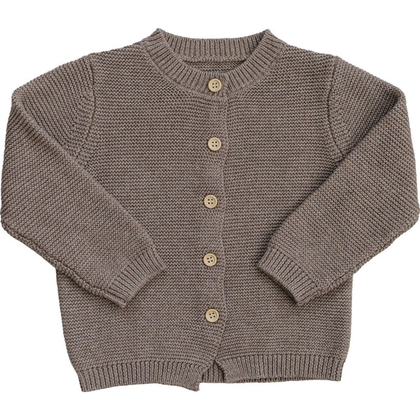 Brown Knit Button Down Cardigan