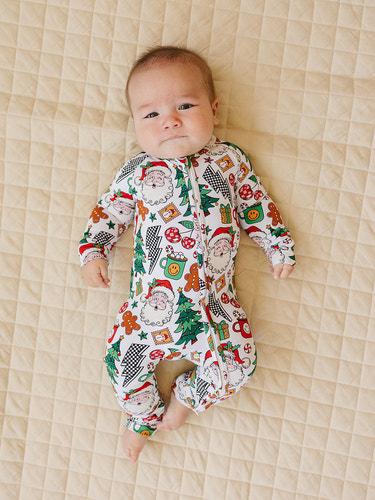 Bamboo Zip Romper | Christmas Vibes
