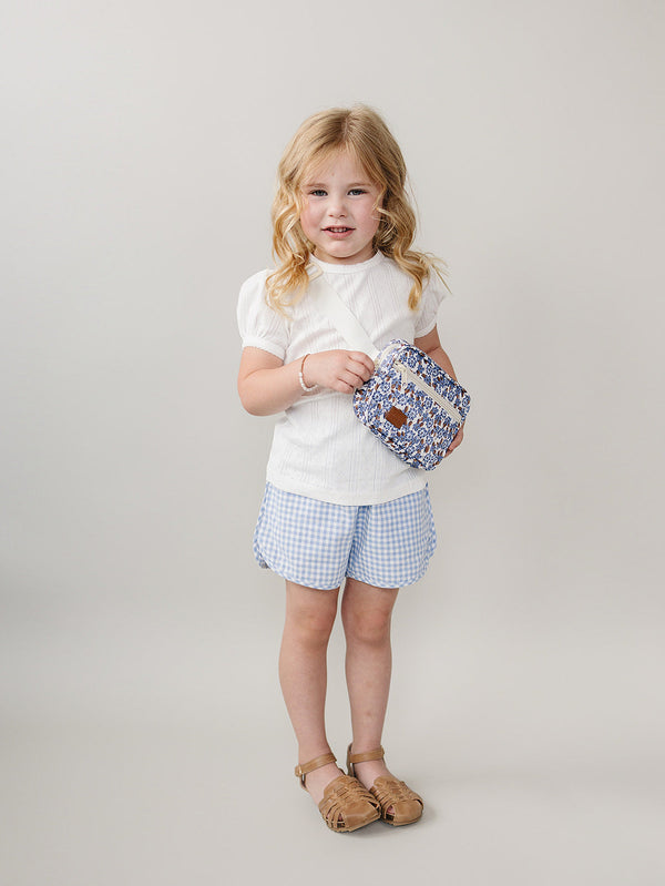Cottage Blue Floral Fanny Pack