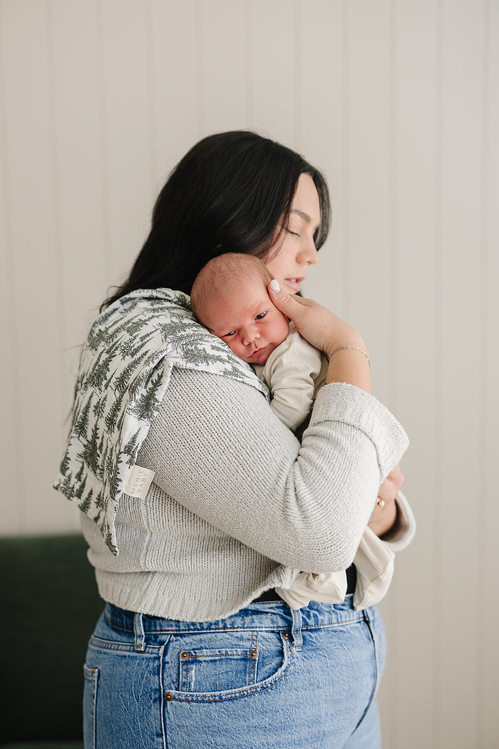 Forest Muslin Burp Cloth in soft fabric, perfect for stylish and practical baby feeding and burping needs.