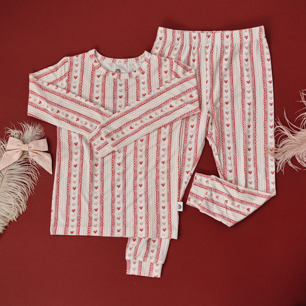 Laced with Love 2pc Bamboo Pajamas for babies, soft and breathable sleepwear in a cozy design.
