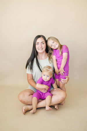 Women's Ribbed Bamboo Pajama Top & Bottoms - sold as separates