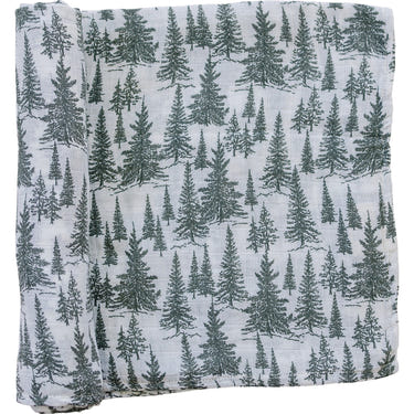 Forest Muslin Swaddle Blanket for babies, soft and breathable, perfect for cozy swaddling and comfort.