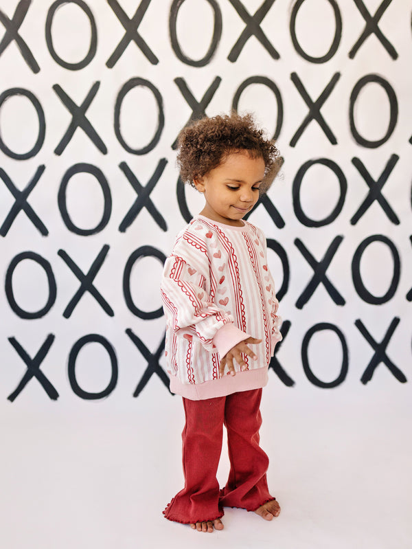 Laced with Love Crewneck Sweatshirt for babies, cozy and stylish, shown from angle 13.
