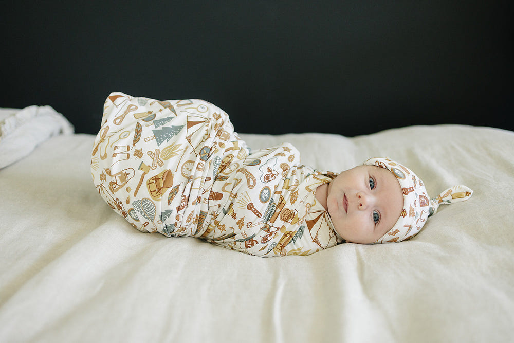 Camping Trip Bamboo Stretch Swaddle - MOOGCO Baby