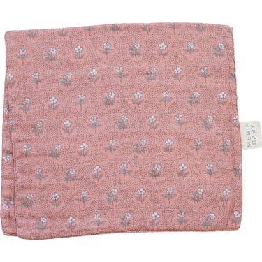 Vintage pink floral muslin burp cloth for babies, soft and stylish addition to blankets and swaddles collection.