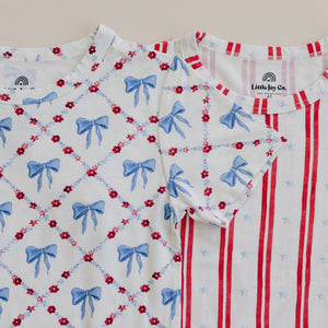 Red White & Bows 2pc Bamboo Pajamas