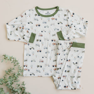 Tiny Tractors 2pc Bamboo Pajamas