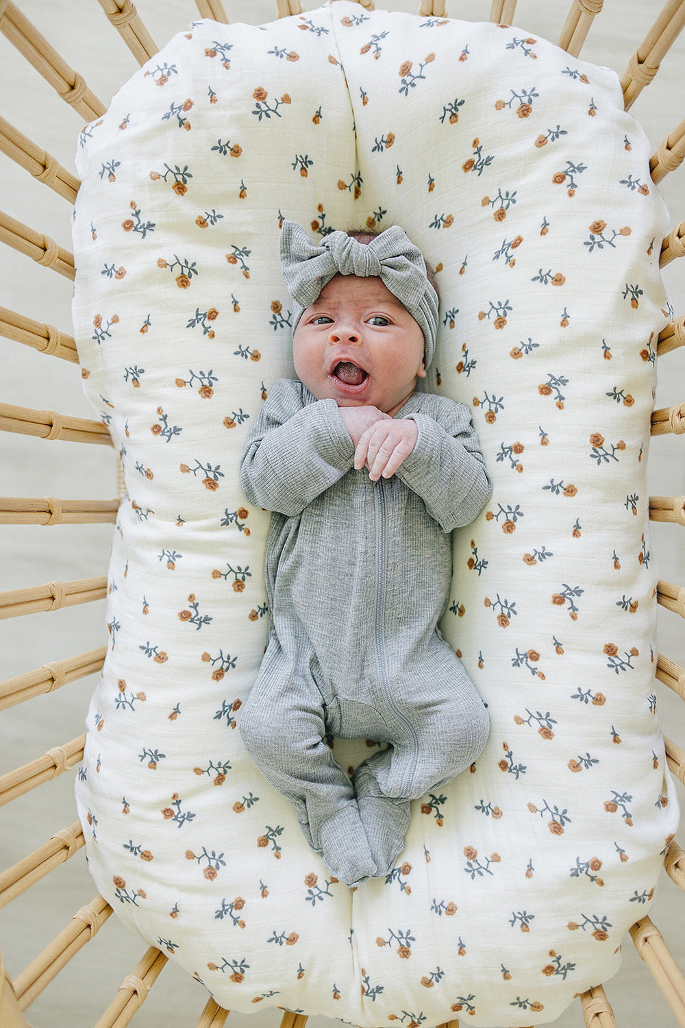 Heather Grey Ribbed Bamboo Head Wrap - MOOGCO Baby