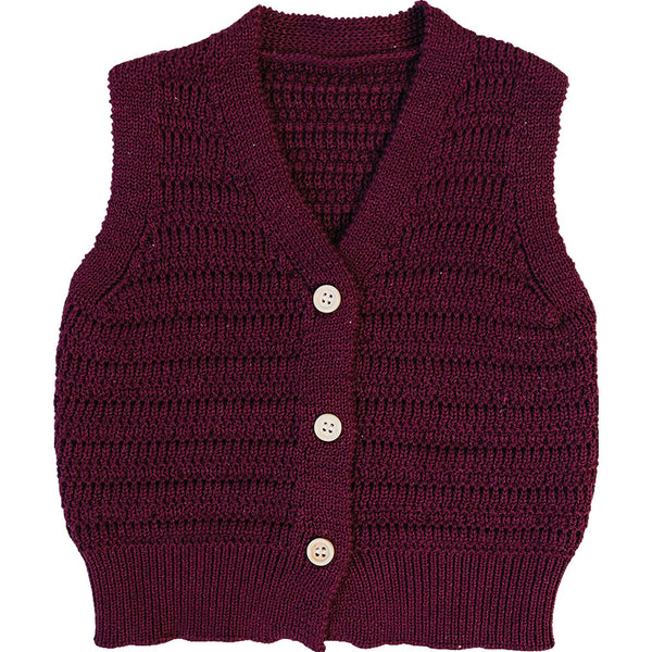 Burgundy Knit Vest