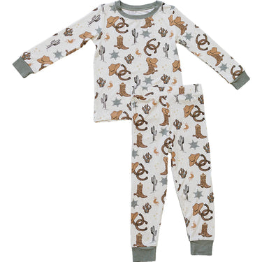 Outlaw Cowboy Ribbed Bamboo Cozy Set for babies - soft, stylish bedding for comfortable sleep.