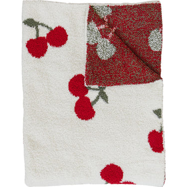 Cherry Plush Blanket for babies, soft and cozy swaddle for comfort and warmth. Perfect for cuddling and naps.