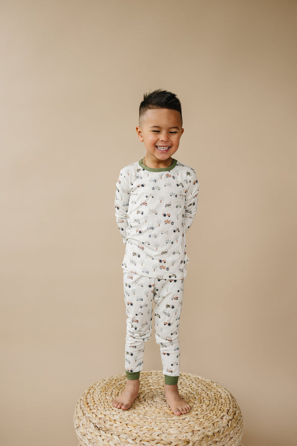Tiny Tractors 2pc Bamboo Pajamas