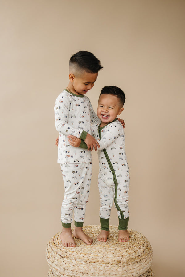 Tiny Tractors 2pc Bamboo Pajamas