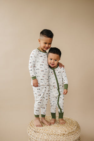 Tiny Tractors Bamboo Zippy Pajamas