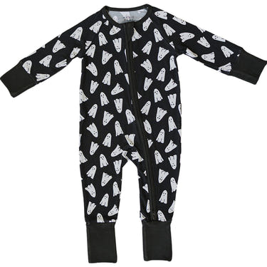 Spooky Bamboo Zipper: Adorable Halloween-themed baby accessory for seasonal wear. Perfect for little ones!