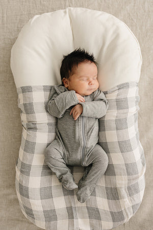 Coastal Plaid Muslin Swaddle Blanket - MOOGCO Baby