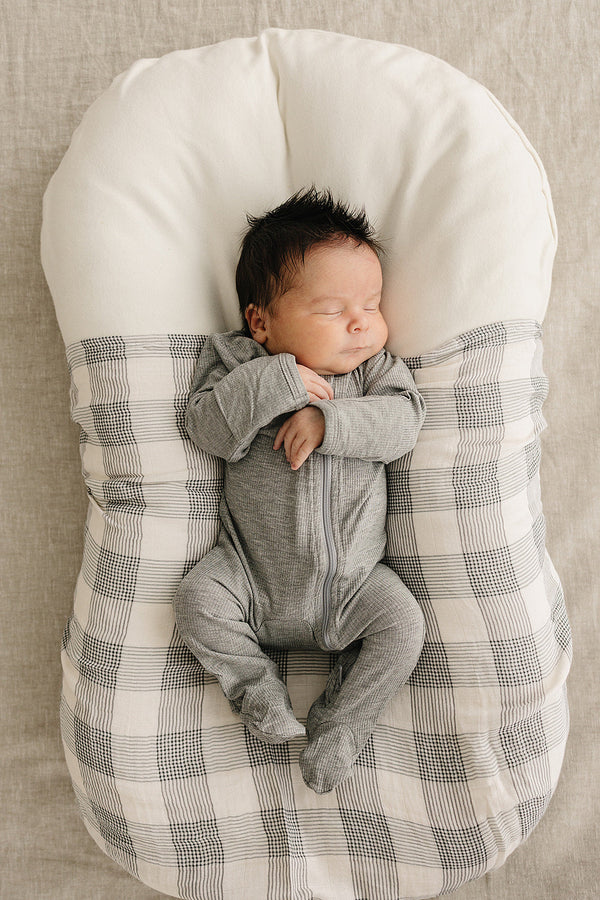 Coastal Plaid Muslin Swaddle Blanket - MOOGCO Baby