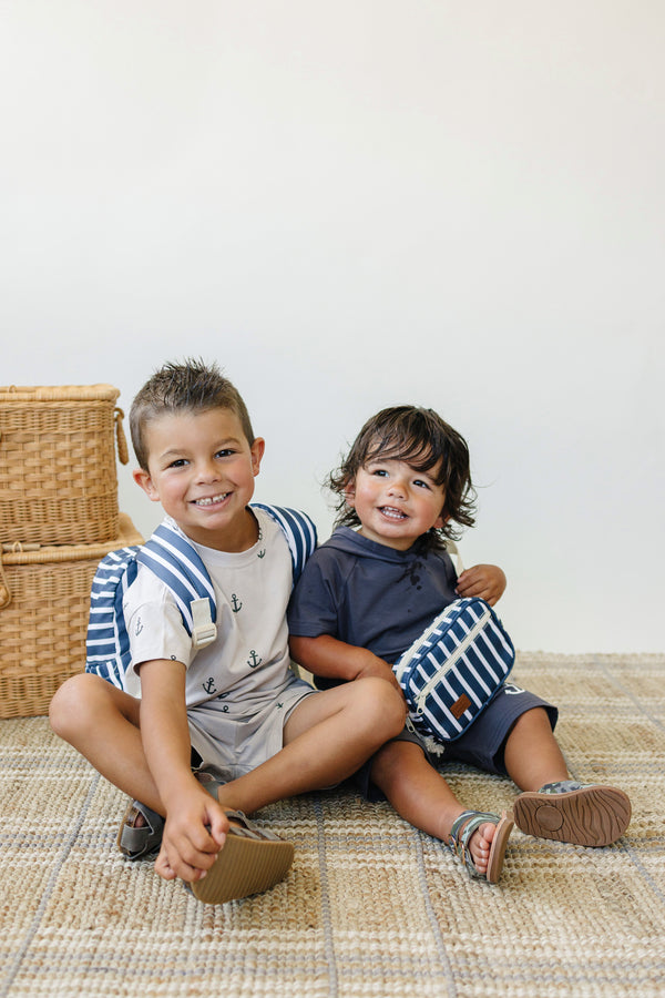 Navy Stripe Mini Fanny Pack