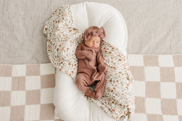 Meadow Floral Muslin Swaddle Blanket - MOOGCO Baby